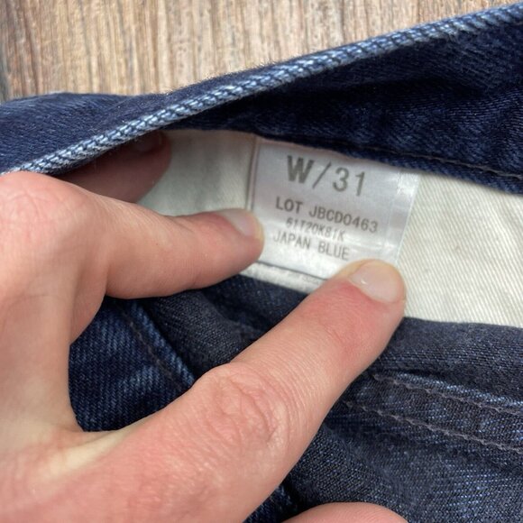 Japan Blue 100% Cote d'Ivoire - Cotton Jeans - Made in Japan Measures 30x26 - Picture 5 of 12